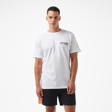  Quiksilver Palm Square Ss Erkek Beyaz T-Shirt