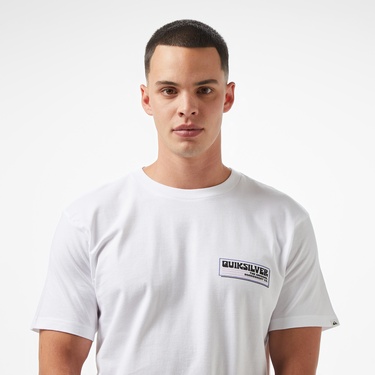  Quiksilver Palm Square Ss Erkek Beyaz T-Shirt