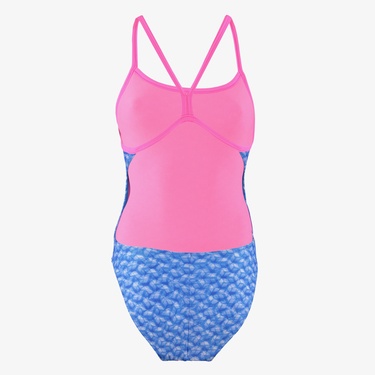  Arena Monogram suit Challenge Back Kadın Mavi Mayo