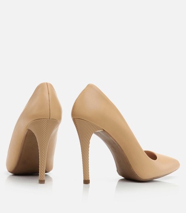  Kadın Deri Bej Stiletto
