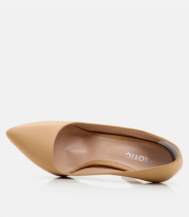  Kadın Deri Bej Stiletto