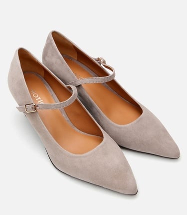  Kadın Deri Mary Jane Vizon Stiletto