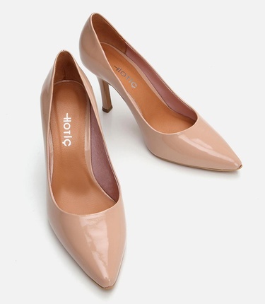  Kadın Deri Bej Stiletto