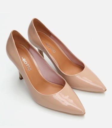  Kadın Deri Bej Stiletto