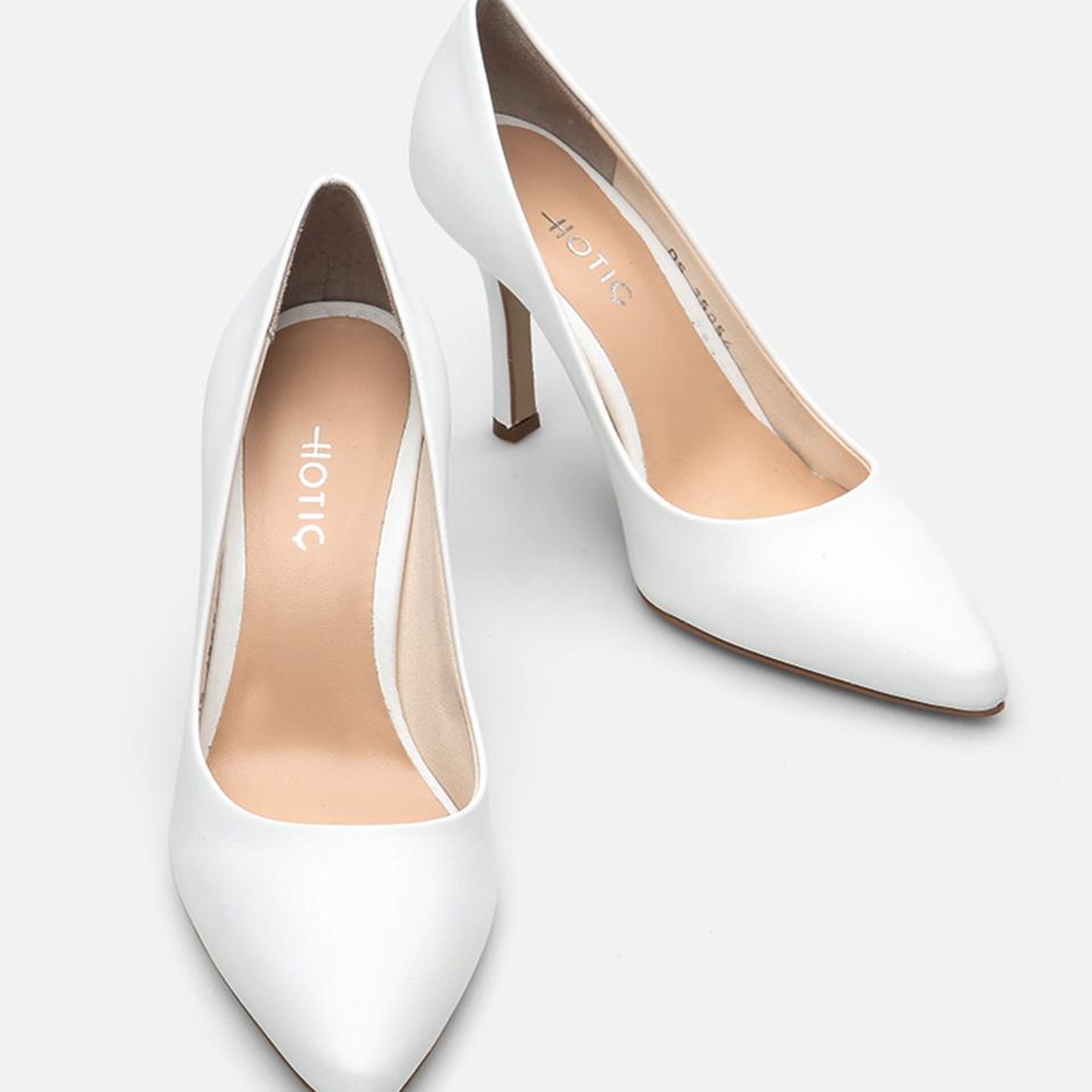 Kadın Deri Beyaz Stiletto