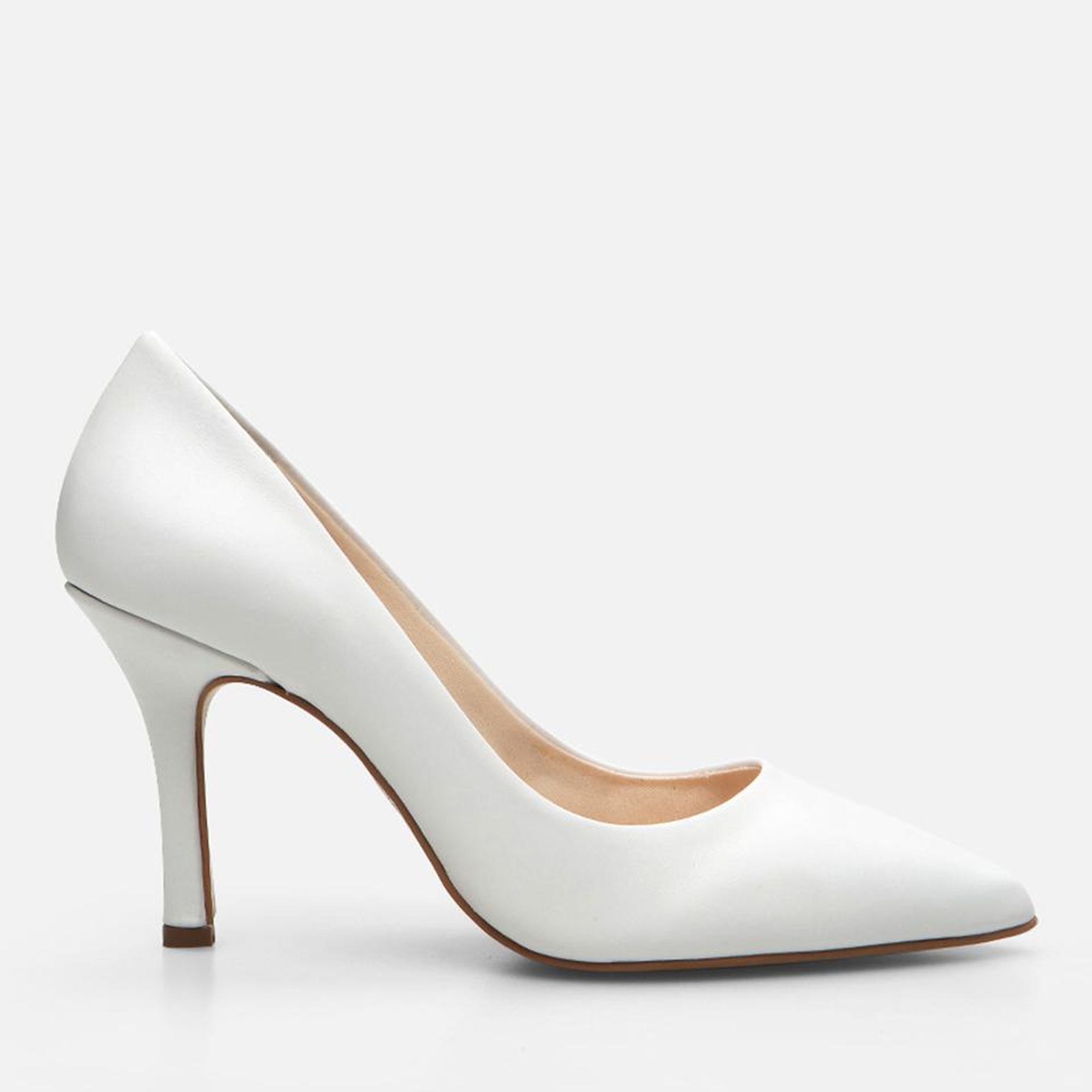 Kadın Deri Beyaz Stiletto