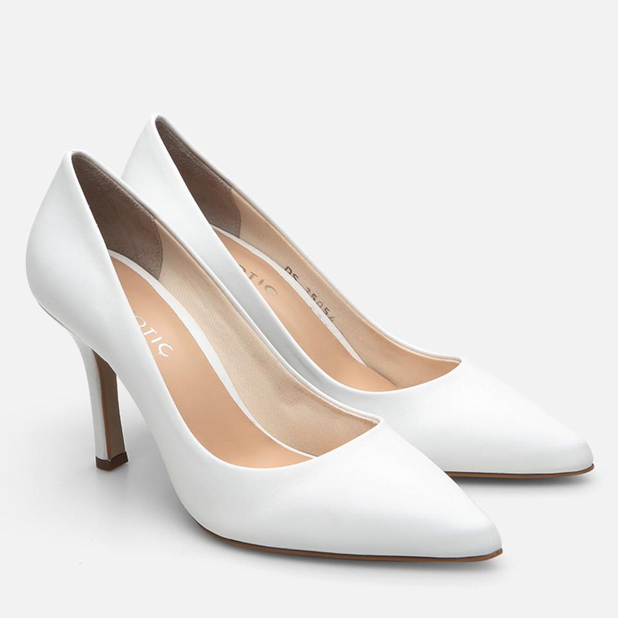 Kadın Deri Beyaz Stiletto