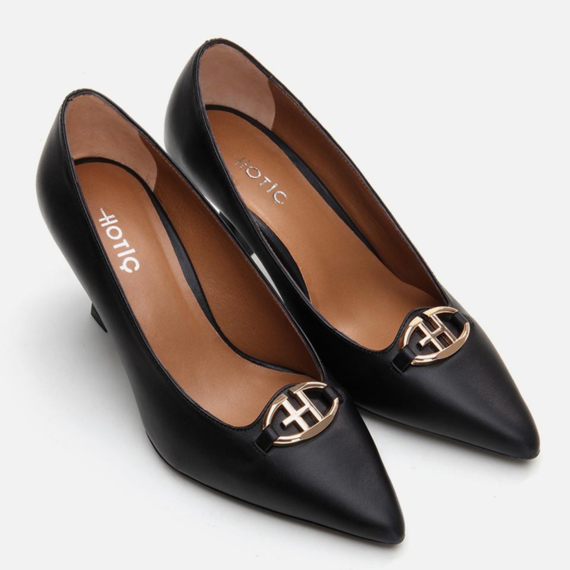 Kadın Deri Siyah Stiletto