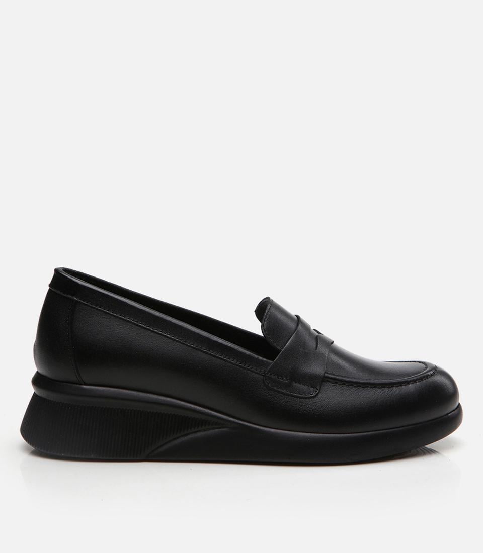  Kadın Deri Siyah Loafer