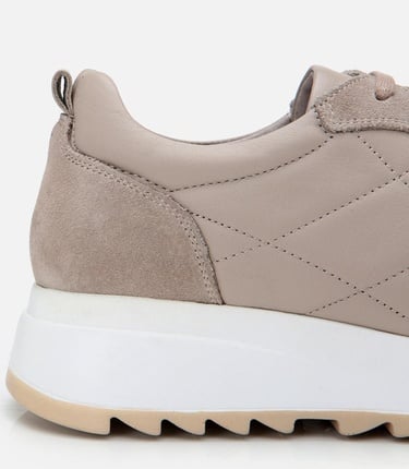  Kadın Deri Vizon Kalın Tabanlı Spor Ayakkabı