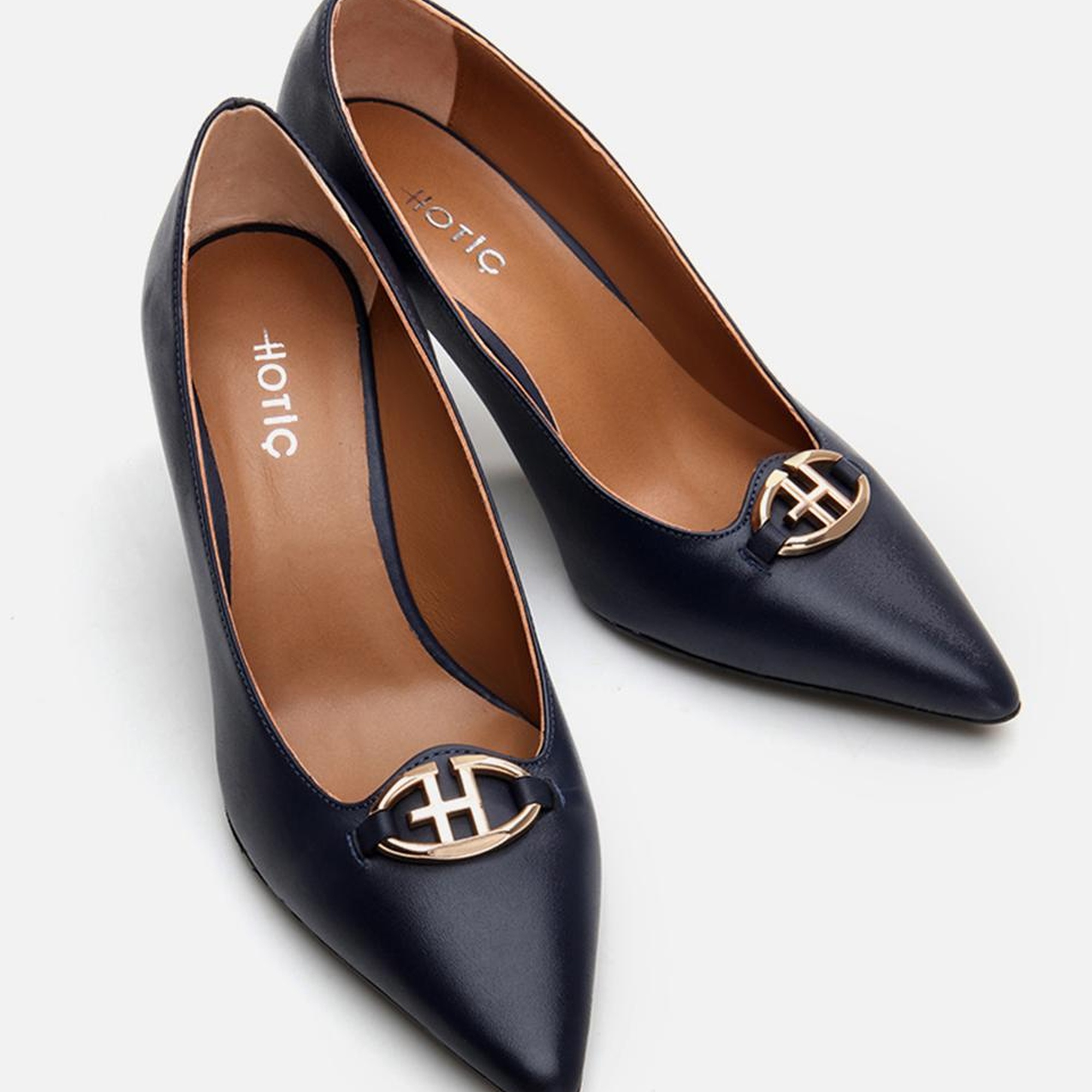 Kadın Deri Lacivert Stiletto