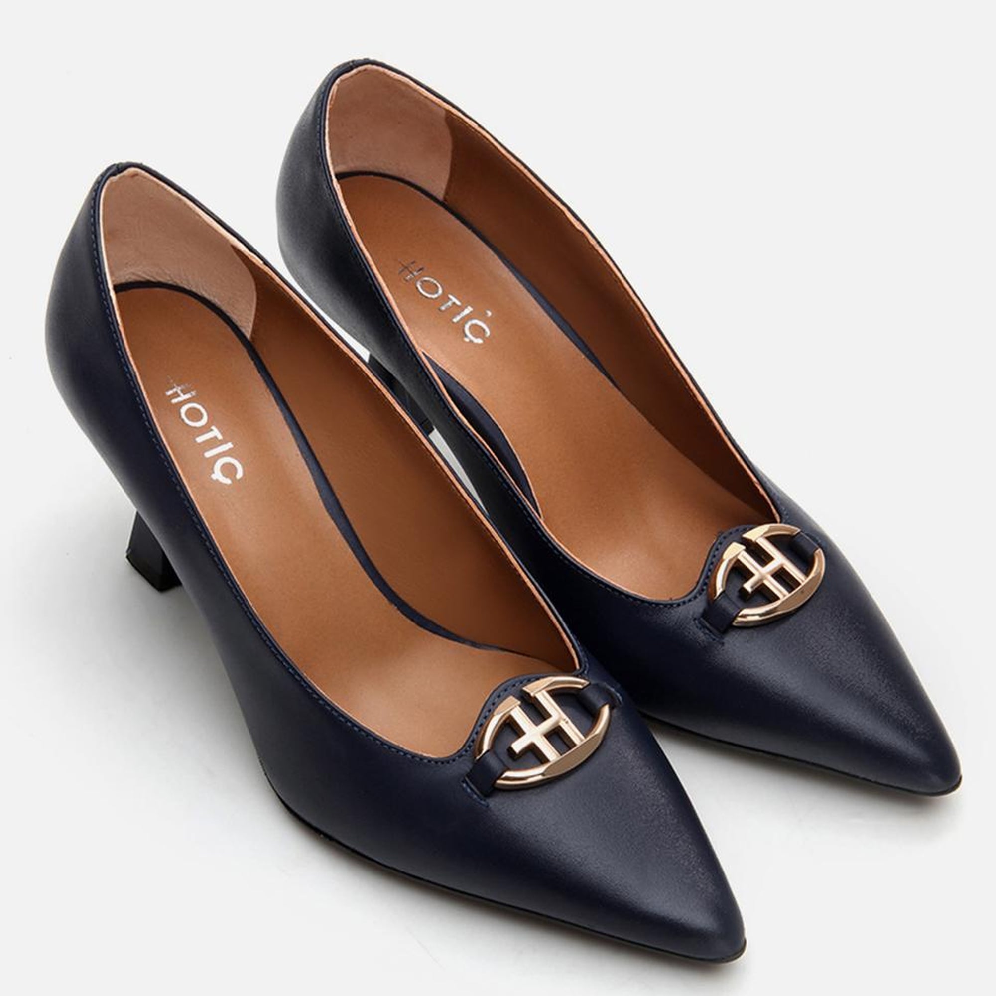 Kadın Deri Lacivert Stiletto