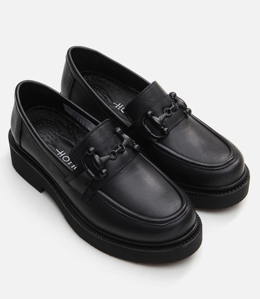  Kadın Deri Siyah Loafer