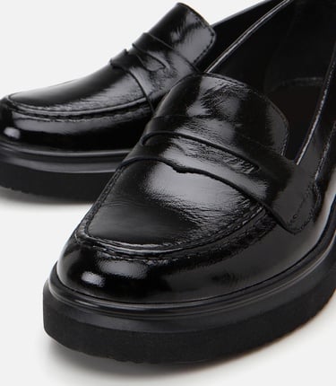  Kadın Deri Siyah Loafer