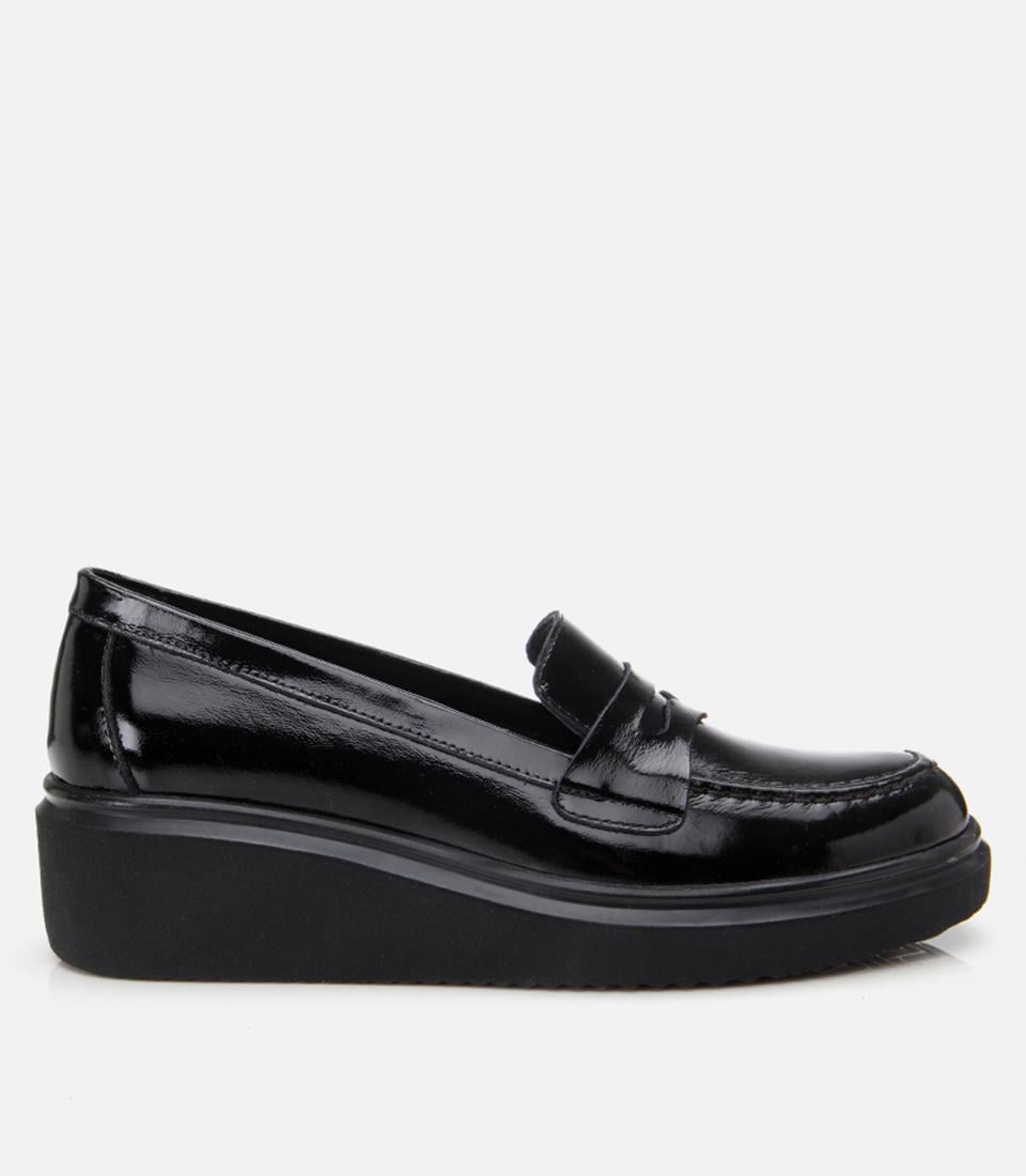  Kadın Deri Siyah Loafer
