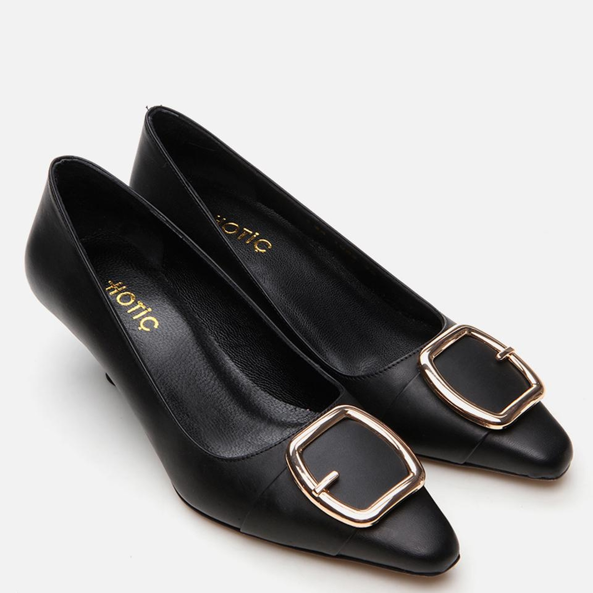 Kadın Deri Siyah Stiletto