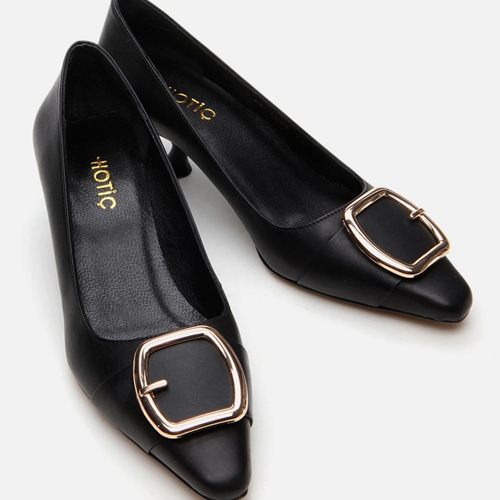 Kadın Deri Siyah Stiletto