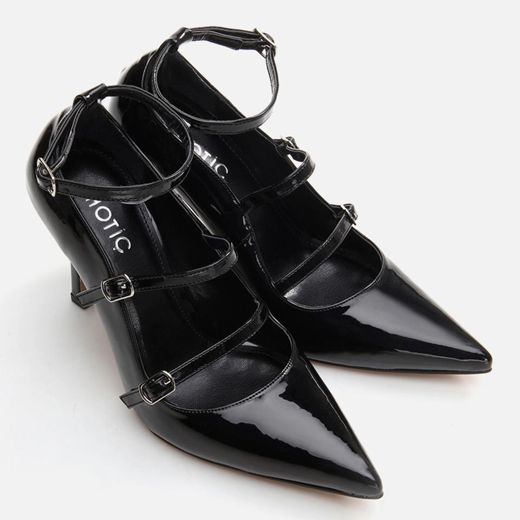 Kadın Mary Jane Siyah Stiletto