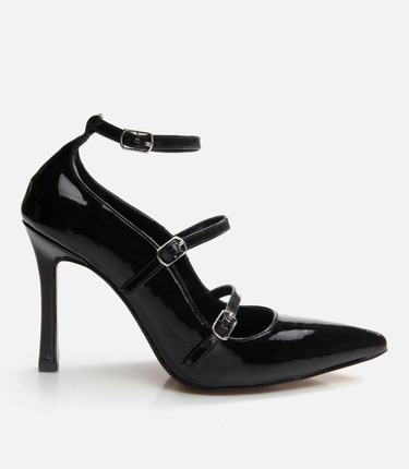  Kadın Mary Jane Siyah Stiletto