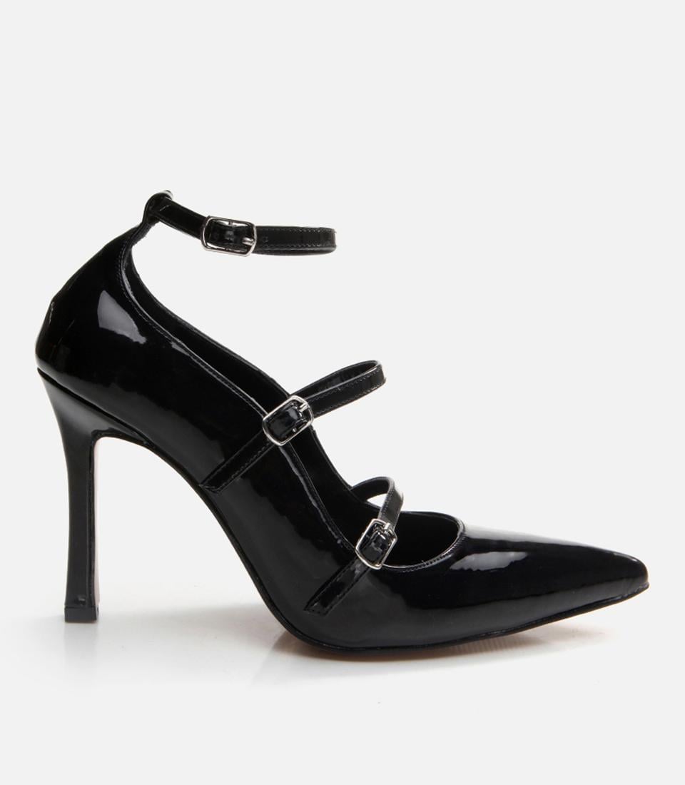  Kadın Mary Jane Siyah Stiletto