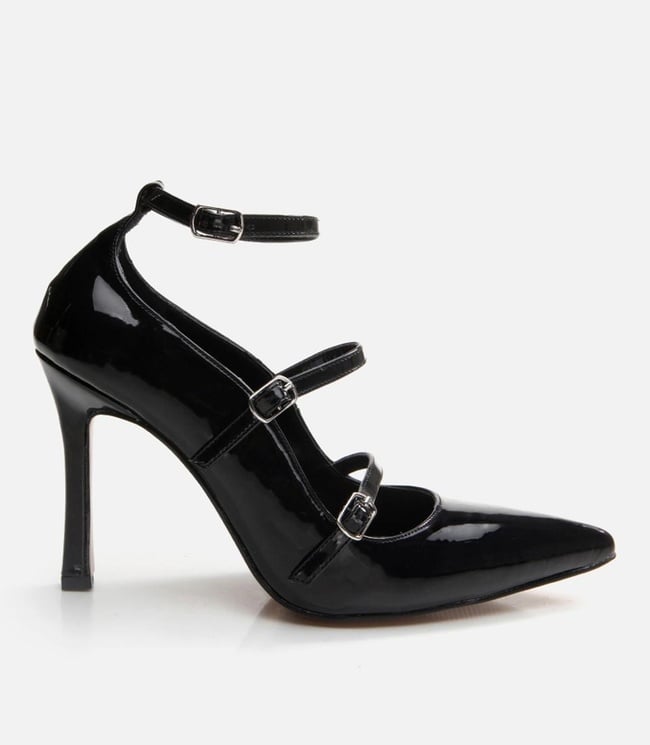  Kadın Mary Jane Siyah Stiletto
