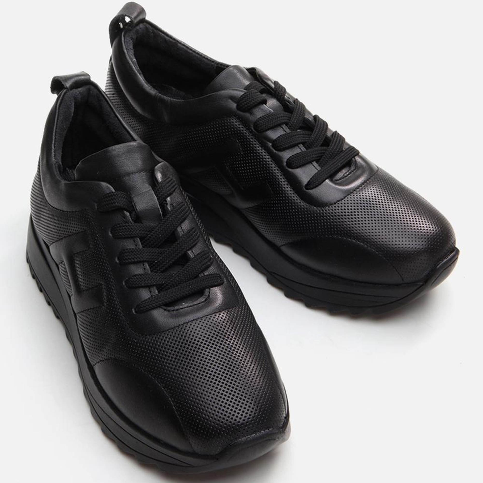 Kadın Deri Siyah Spor Ayakkabı