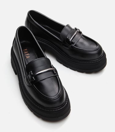  Kadın Siyah Yaya Loafer