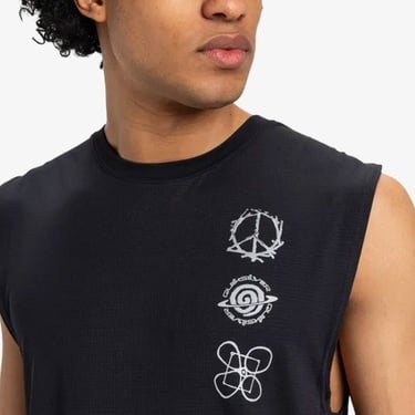  Quiksilver Lap Time Muscle Erkek Siyah Atlet