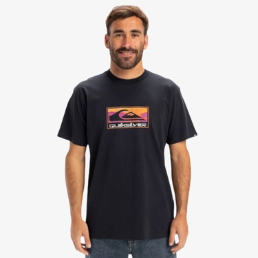  Quiksilver Ev Gradient Box Ss Erkek Siyah T-Shirt