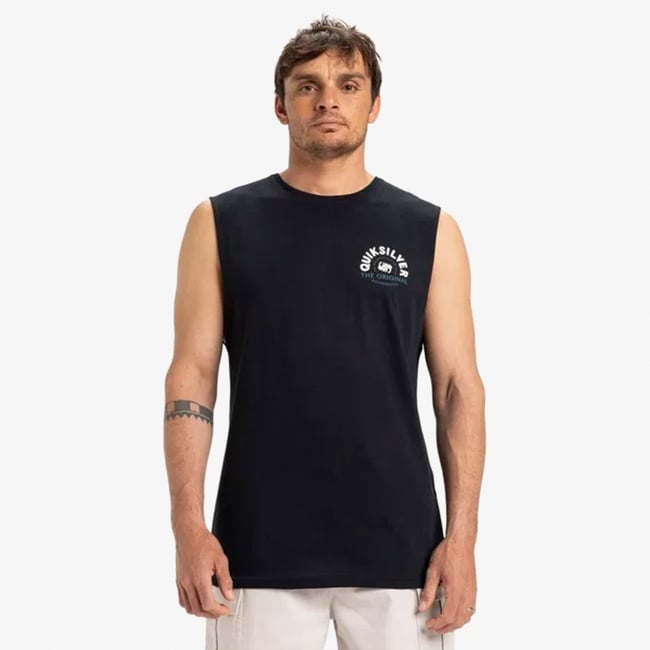  Quiksilver Ev Summer Road Muscle Erkek Siyah T-Shirt