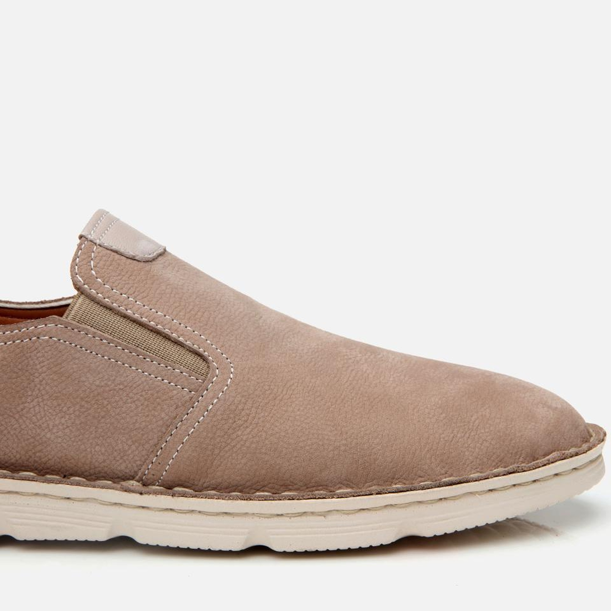 Erkek Nubuk Deri Bej Ultra Hafif Tabanlı Günlük Ayakkabı