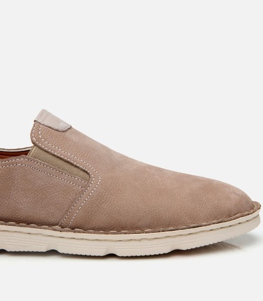  Erkek Nubuk Deri Bej Ultra Hafif Tabanlı Günlük Ayakkabı