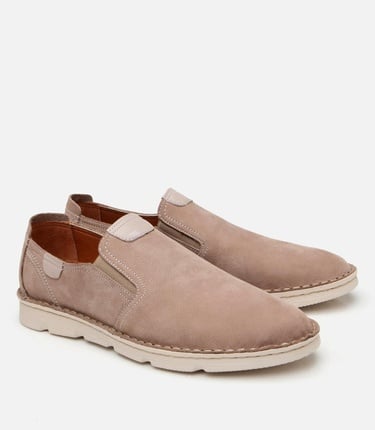  Erkek Nubuk Deri Bej Ultra Hafif Tabanlı Günlük Ayakkabı