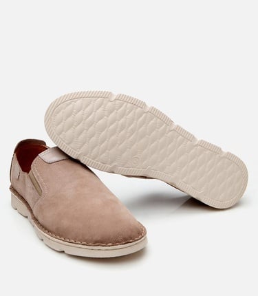  Erkek Nubuk Deri Bej Ultra Hafif Tabanlı Günlük Ayakkabı