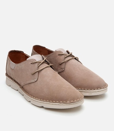  Erkek Nubuk Deri Bej Ultra Hafif Tabanlı Günlük Ayakkabı