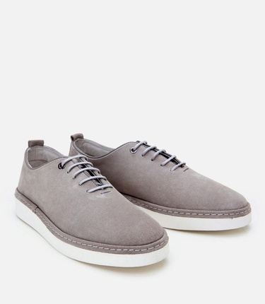  Erkek Süet Deri Gri Ultra Hafif Tabanlı Günlük Ayakkabı