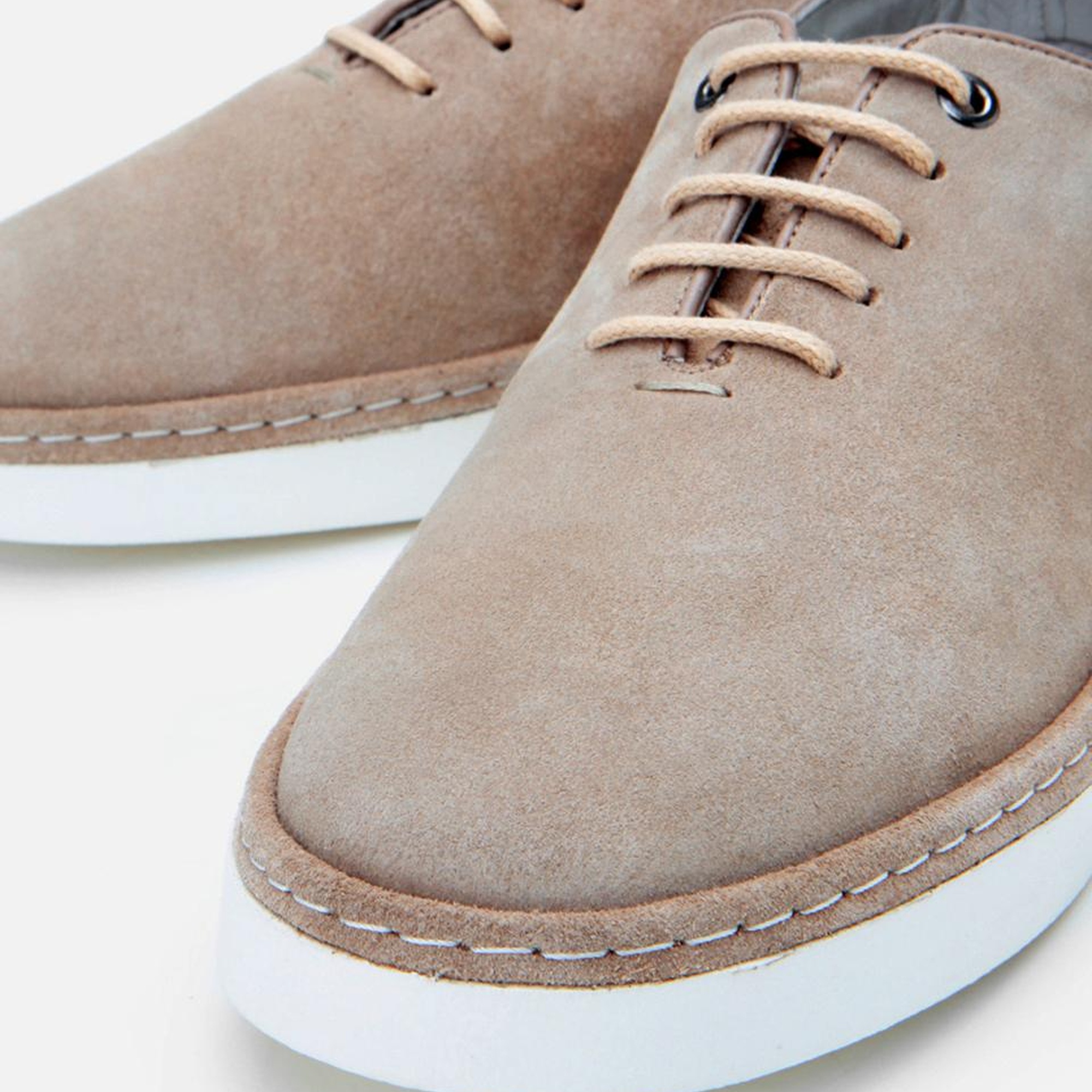 Erkek Süet Deri Bej Ultra Hafif Tabanlı Günlük Ayakkabı