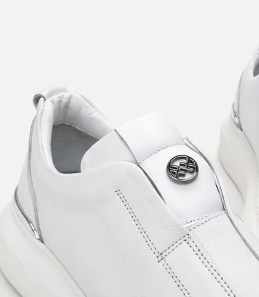  Erkek Deri Beyaz Ultra Hafif Tabanlı Comfort Spor Ayakkabı