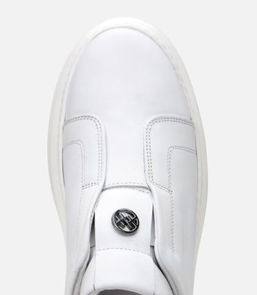  Erkek Deri Beyaz Ultra Hafif Tabanlı Comfort Spor Ayakkabı