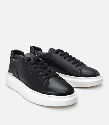  Erkek Deri Siyah Toka Detaylı Spor Ayakkabı