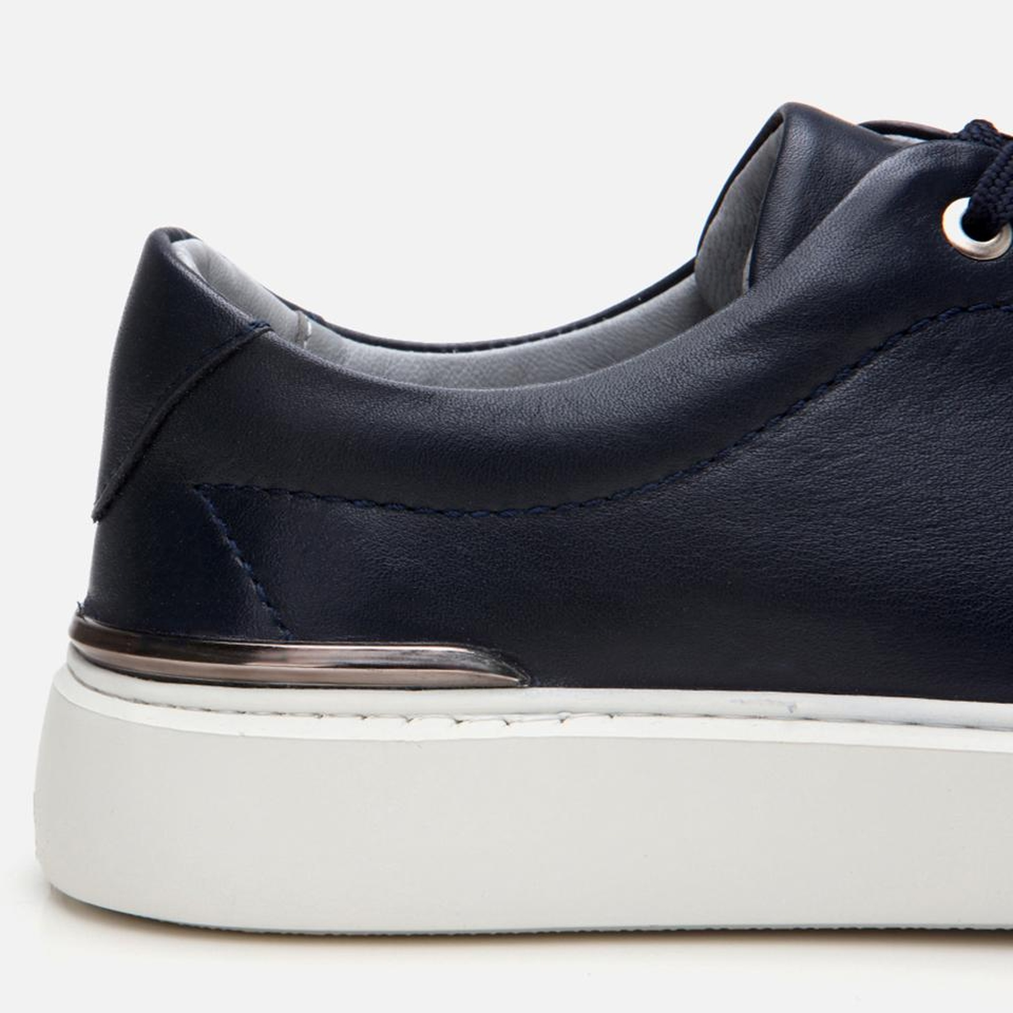 Erkek Deri Lacivert Ultra Hafif Tabanlı Spor Ayakkabı