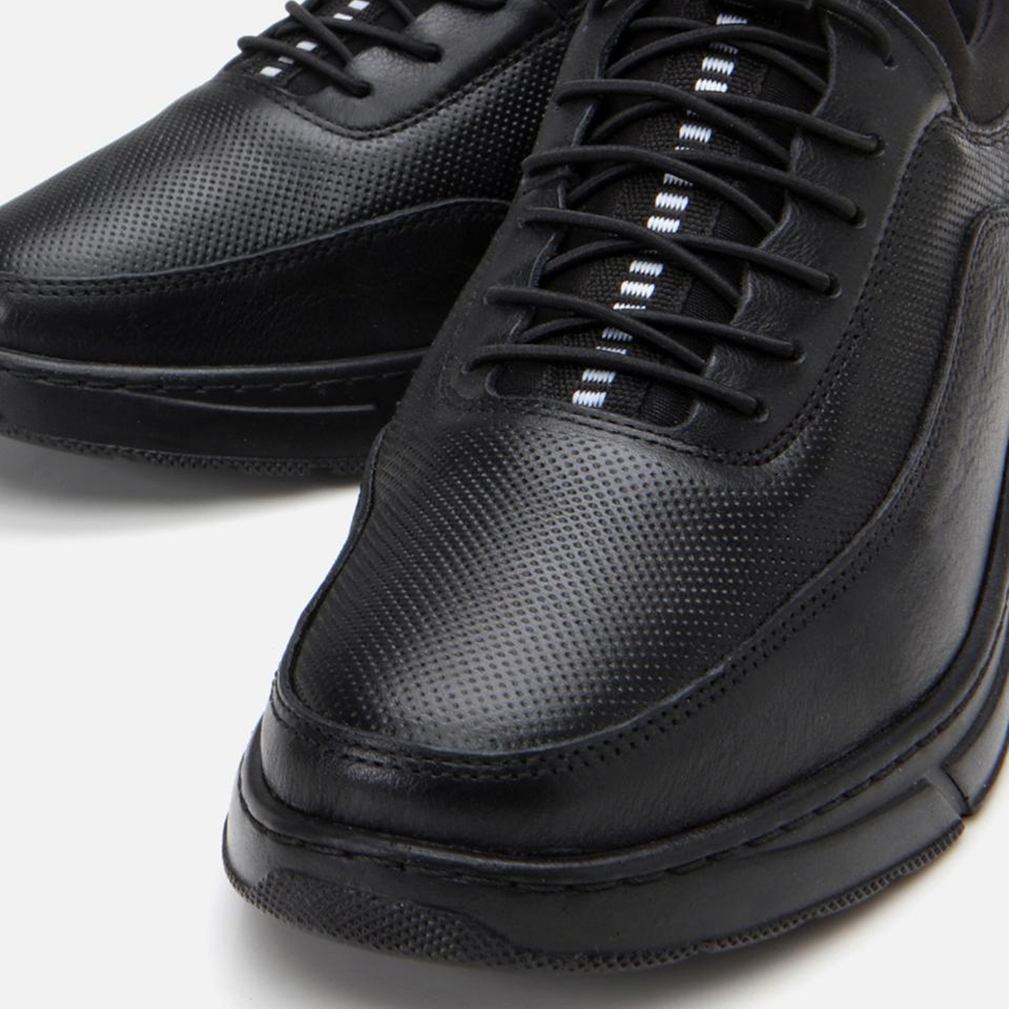 Erkek Deri Siyah Rahat Spor Ayakkabı