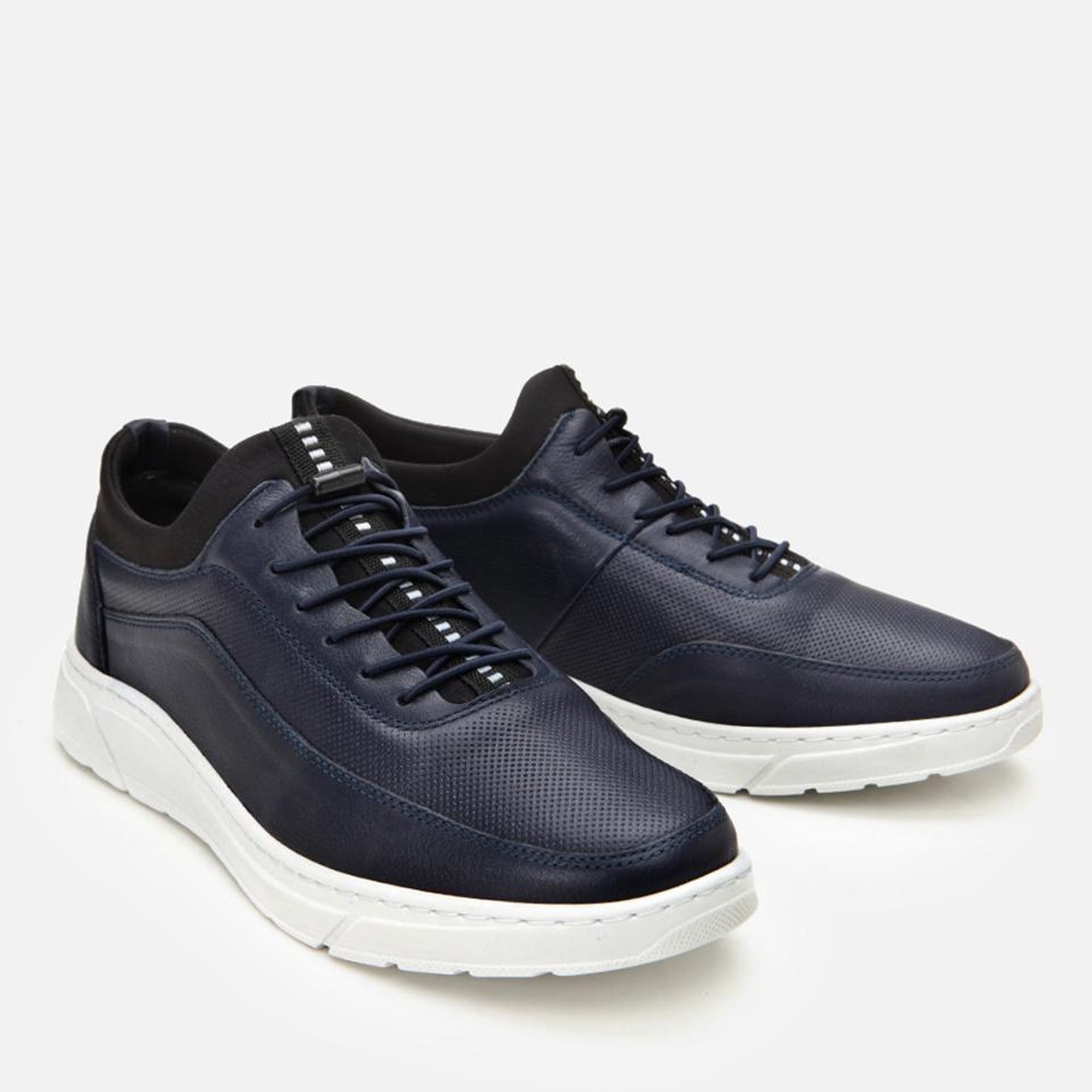 Erkek Deri Lacivert Rahat Spor Ayakkabı