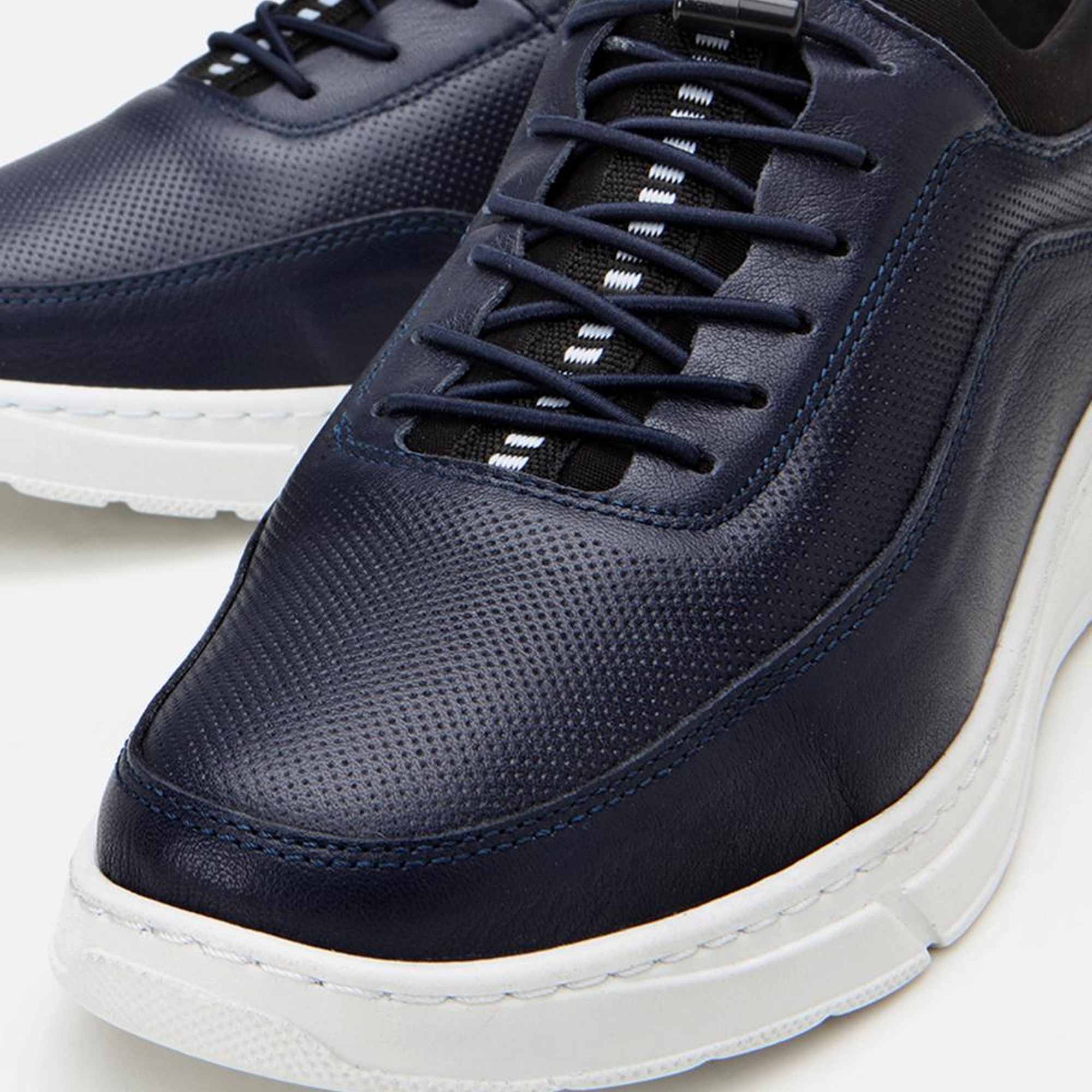 Erkek Deri Lacivert Rahat Spor Ayakkabı