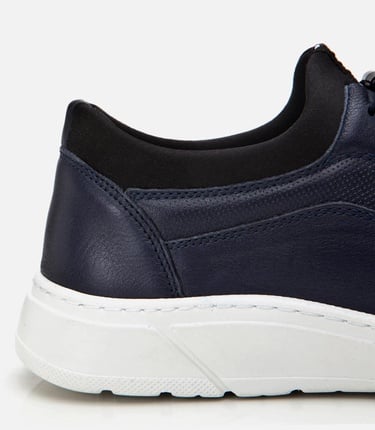  Erkek Deri Lacivert Rahat Spor Ayakkabı