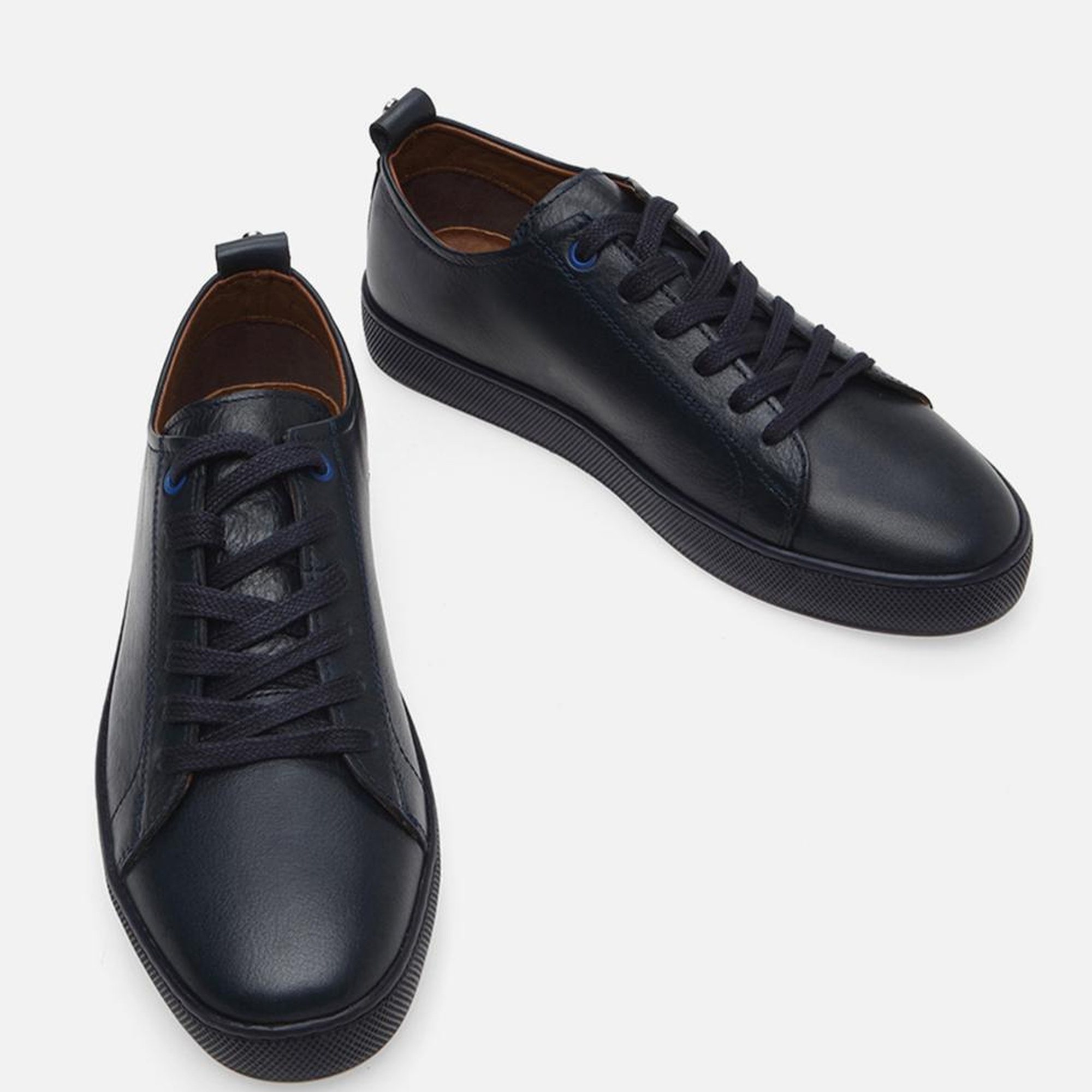 Erkek Deri Yaya Lacivert Günlük Ayakkabı