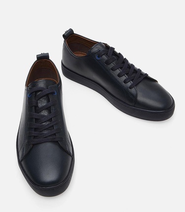  Erkek Deri Yaya Lacivert Günlük Ayakkabı