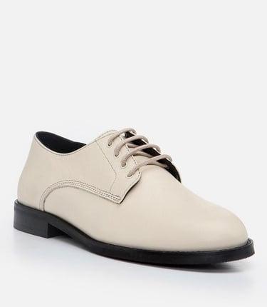  Kadın Deri Ekru Oxford