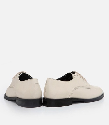  Kadın Deri Ekru Oxford