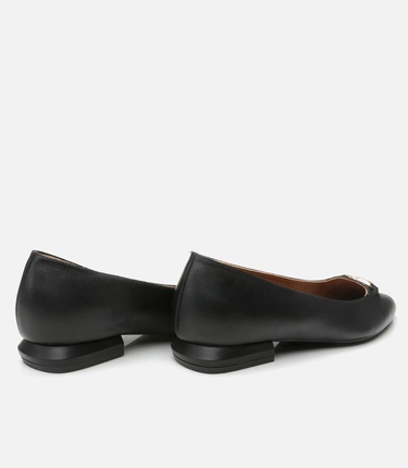  Kadın Deri Siyah Babet